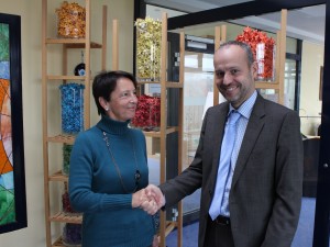 Dorothea Becker und der Geschäftsführer der M.A.R.T.E.L.L., Clausjürgen Martini